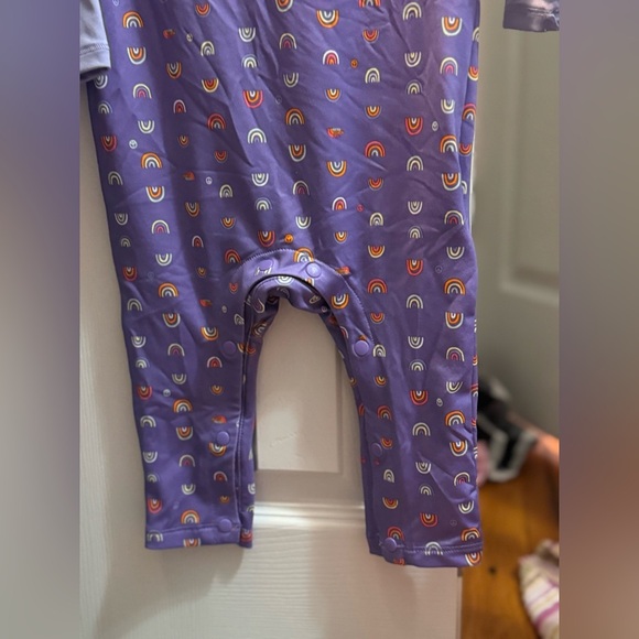 The North Face Purple One Piece Swim with Logo Pattern - Picture 4 of 4